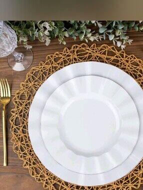Natural Woven Placemats Set Large Brown